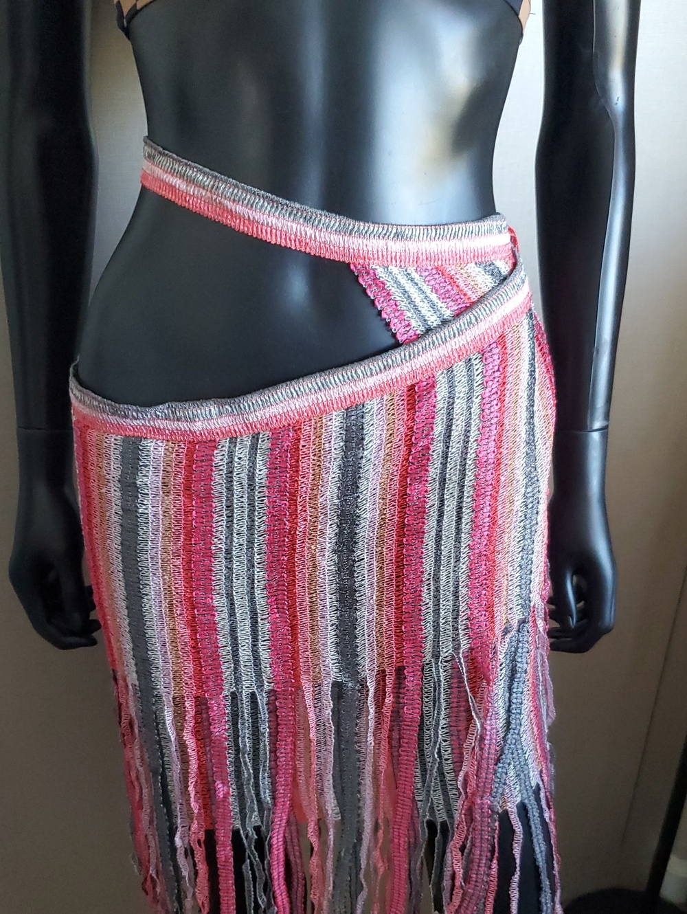 Missoni NWOT Multi Use Fringed Knit Shawl Coverup - Picture 1 of 10